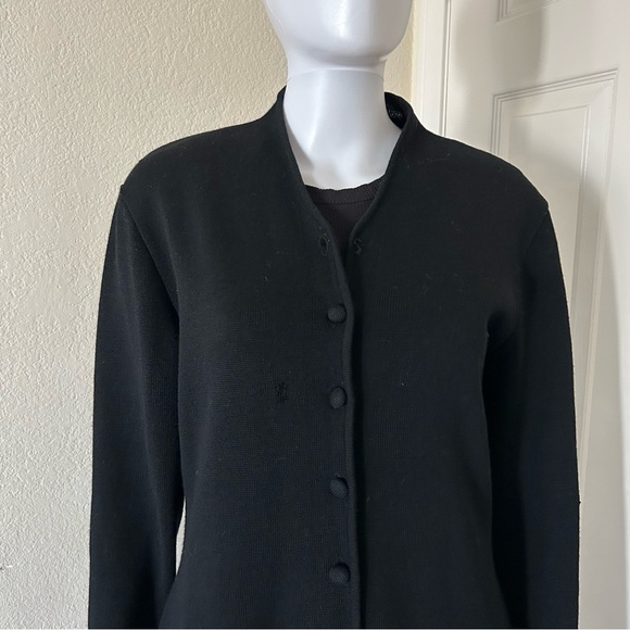 Anne Klein II Long Wool Button Up Long Sleeve Cardigan Sweater Dress - Large - Picture 6 of 15